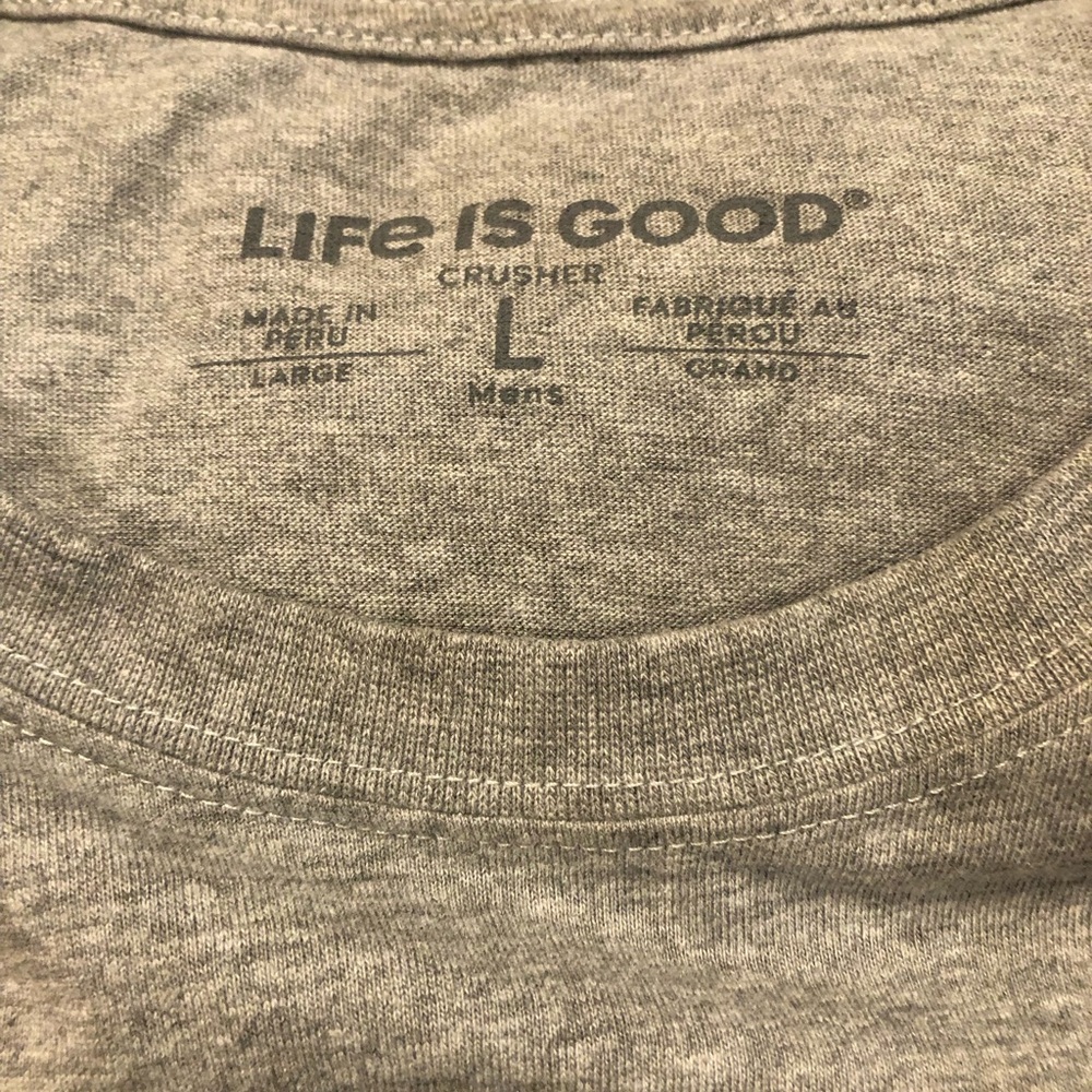 Life Is Good Men's Gray Crusher Tee - Picture 3 of 5